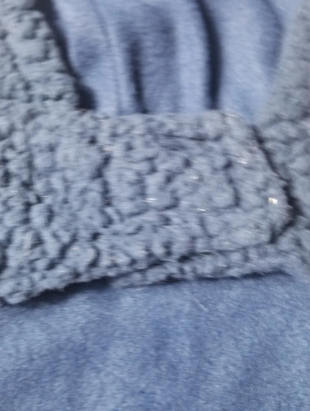DOG BLUE SHERPA HOODIE COAT WITH EARS SIZE LARGE (RUNS SMALLER)